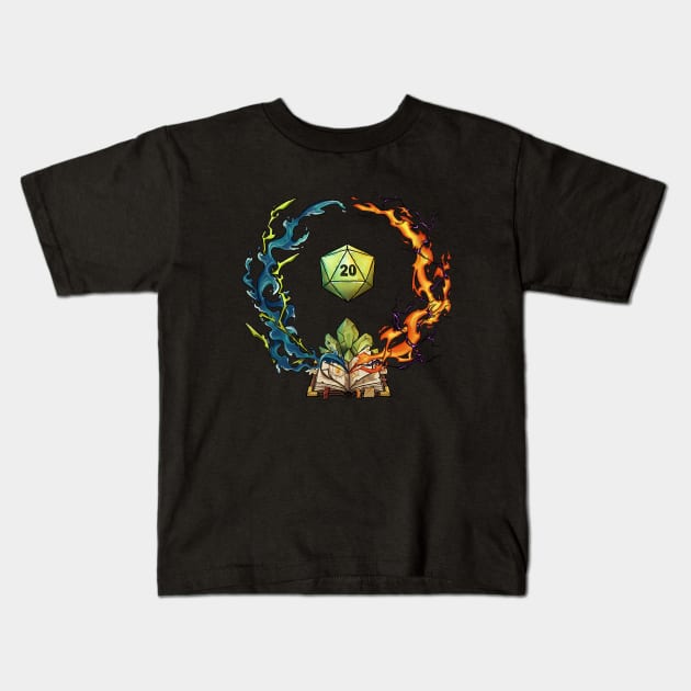 DnD wizard system Kids T-Shirt by Avalon
